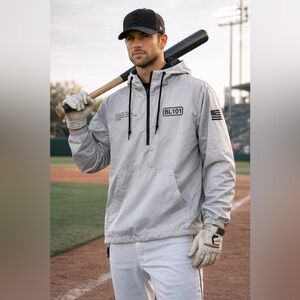 BL101 Baseball Pullover Windbreaker Jacket | Adult Small